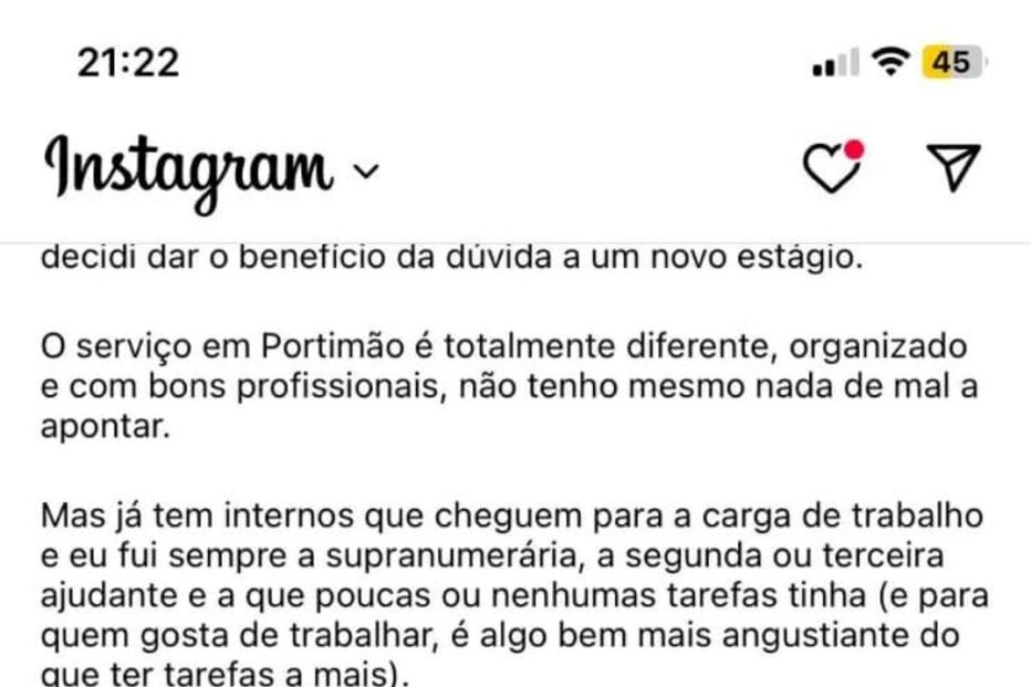 Médica interna avança que se demitiu nas redes sociais