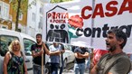 Três dezenas protestam em Lisboa contra especulação imobiliária e aumento dos juros