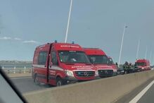 Colisão entre quatro veículos na Ponte Vasco da Gama	