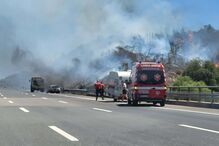 Incêndio em carro em Beja