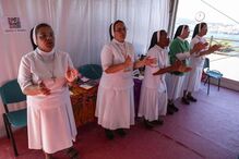 Peregrinos no Cristo Rei