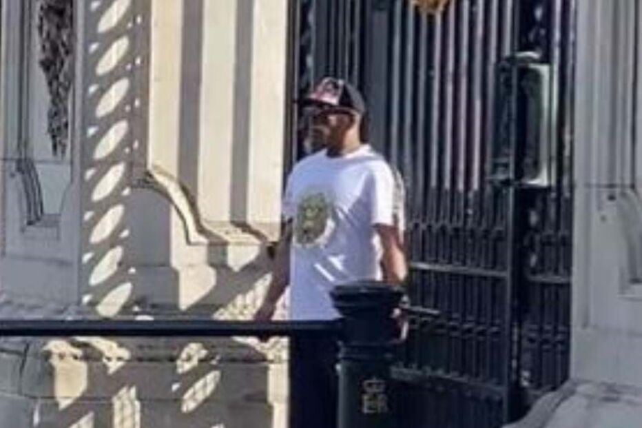 Homem algema-se ao portão do Palácio de Buckingham