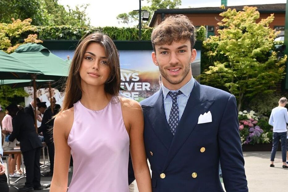 Francisca Cerqueira Gomes e Pierre Gasly em Wimbledon
