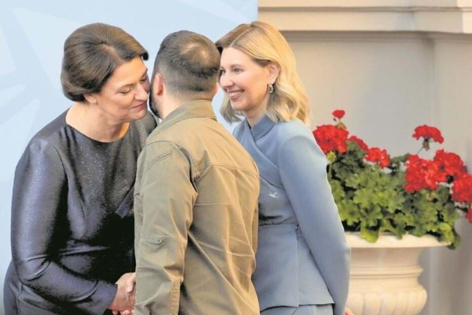 Zelensky, Diana Nausediene, Olena Zelenska