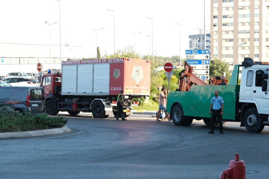 Protesto de bombeiros em Setúbal