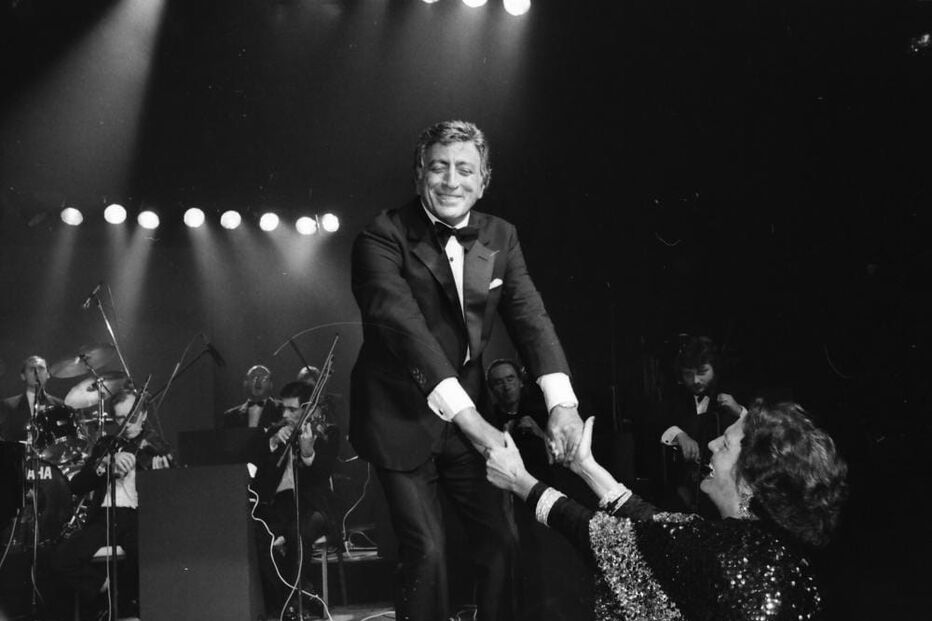 Tony Bennett com Amália no Casino Estoril em 1988