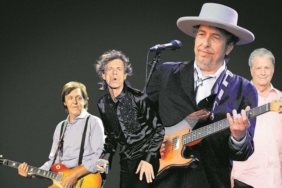 Paul McCartney, Mick Jagger, Bob Dylan, Brian Wilson