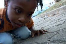 Desalojados, separado da mãe