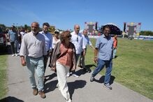 Autarca Inês de Medeiros no parque