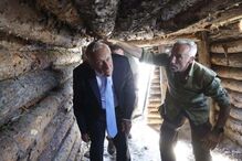 Marcelo visitou as trincheiras numa aldeia perto de Bucha