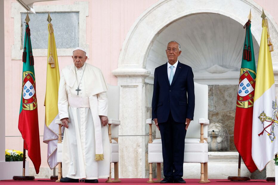 Papa Francisco com Marcelo Rebelo de Sousa