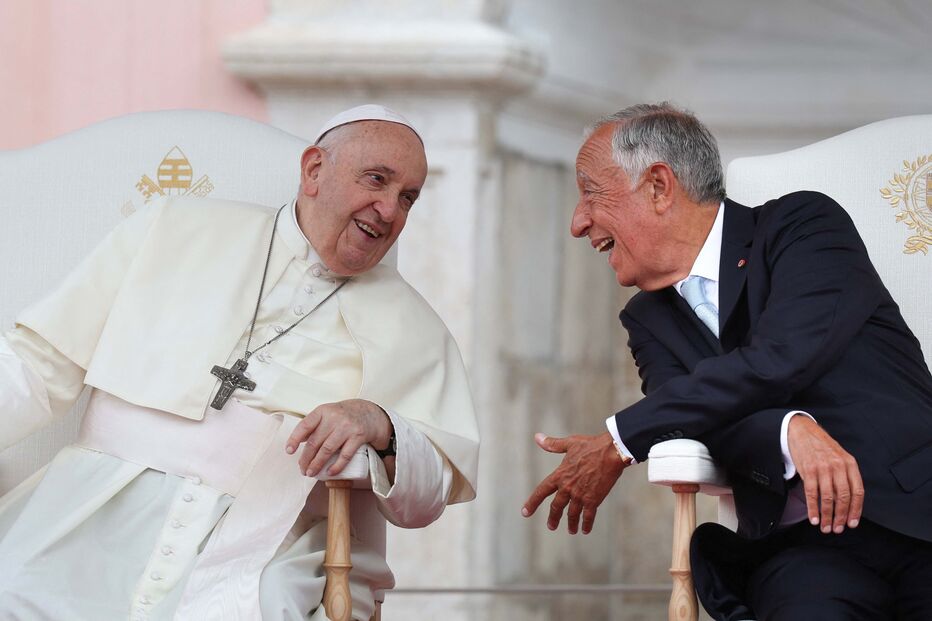 Papa Francisco conversa com Marcelo Rebelo de Sousa