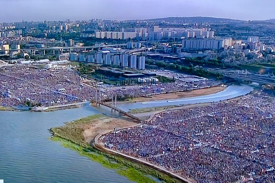Parque Tejo repleto de peregrinos