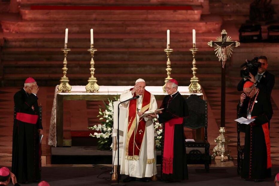 Papa Francisco na celebração das Vésperas