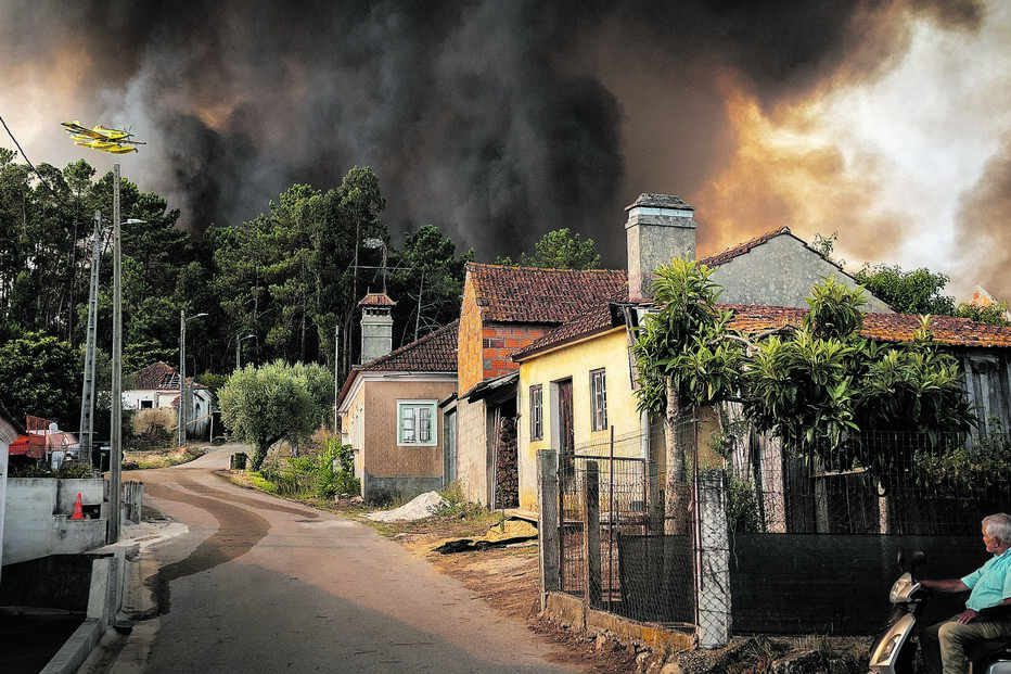 Várias casas estiveram em perigo de arder em Leiria