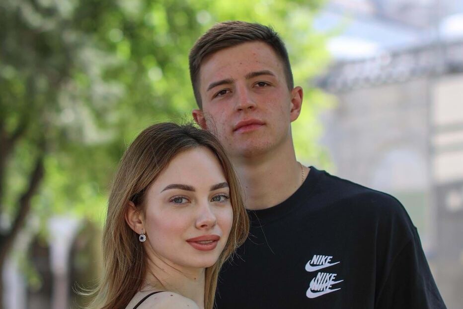 Anatoliy Trubin e Maryna Halahan estão juntos há 4 anos 