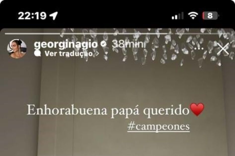 Georgina Rodríguez vê a vitória de Cristiano Ronaldo na CMTV