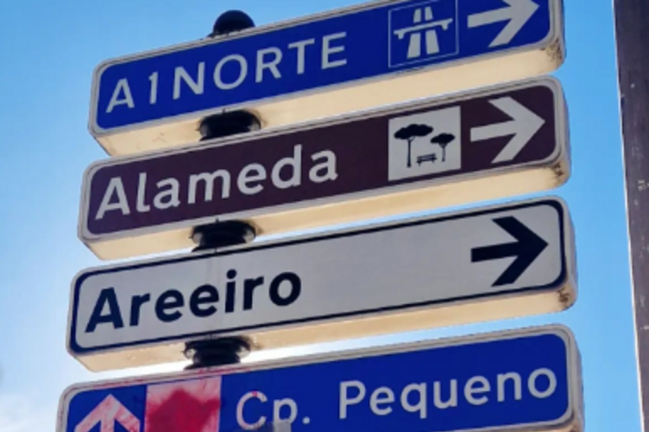 Bordalo II pinta de vermelho sinalética com representação das touradas