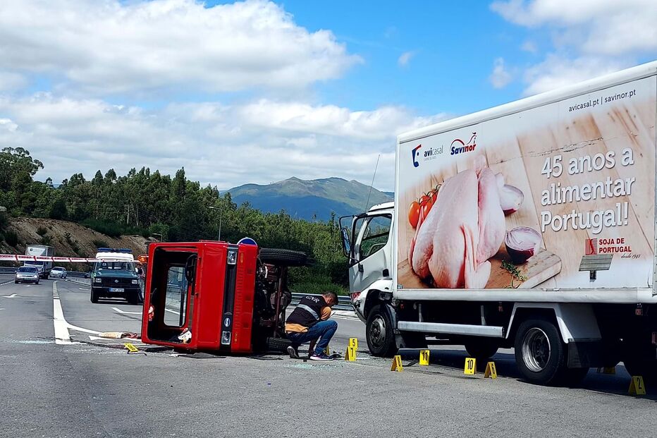 Colisão entre ligeiro de mercadorias e tratocarro em Vouzela
