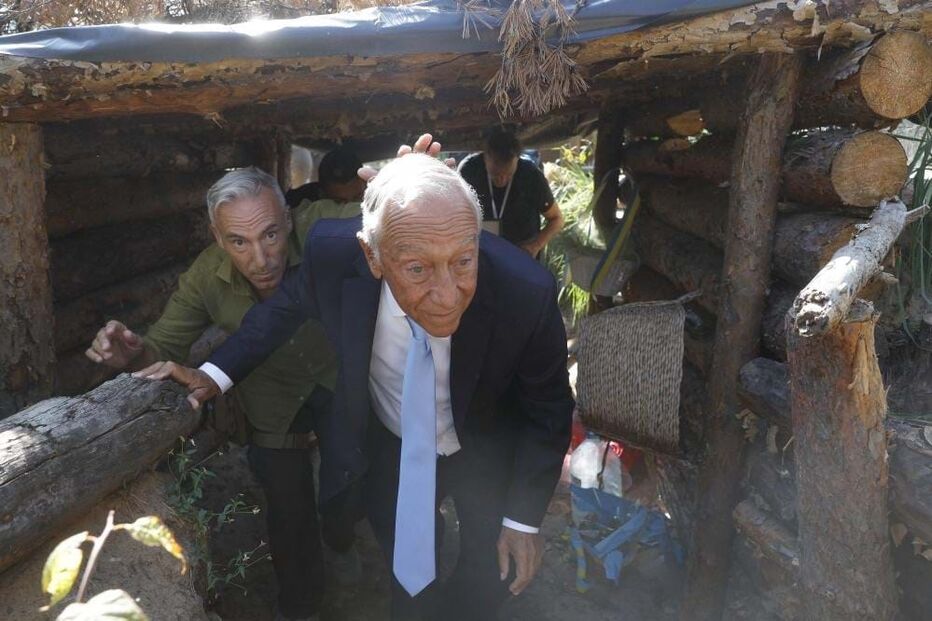 Marcelo visitou as trincheiras numa aldeia perto de Bucha