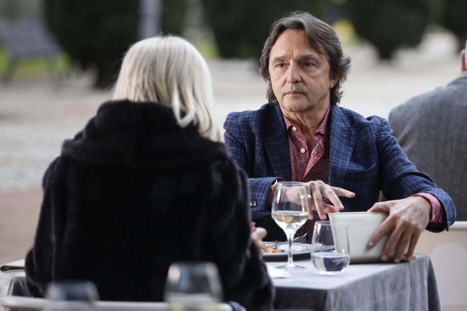 Carlos Cunha durante as gravações de uma novela