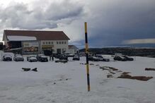 Serra da Estrela coberta de granizo