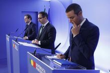 João Galamba e Fernando Medina num Conselho de Ministros