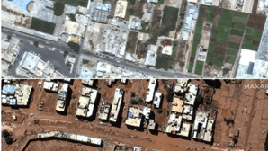 Imagens de satélite mostram antes e depois das inundações na Líbia