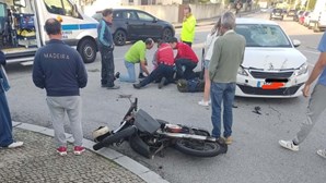 Motociclista ferido com gravidade em colisão com carro em Santa Maria da Feira