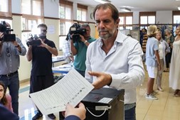 Miguel Albuquerque, presidente do PSD/Madeira vota nas eleições legislativas regionais