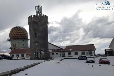 Serra da Estrela coberta de granizo