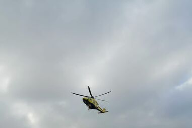 Helicóptero do INEM fez o transporte da vítima