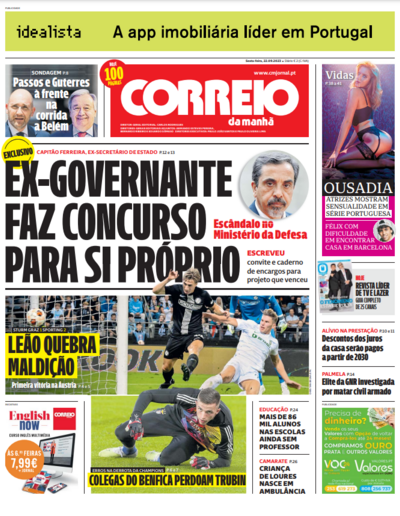 Capa de sexta-feira, 22 de setembro de 2023