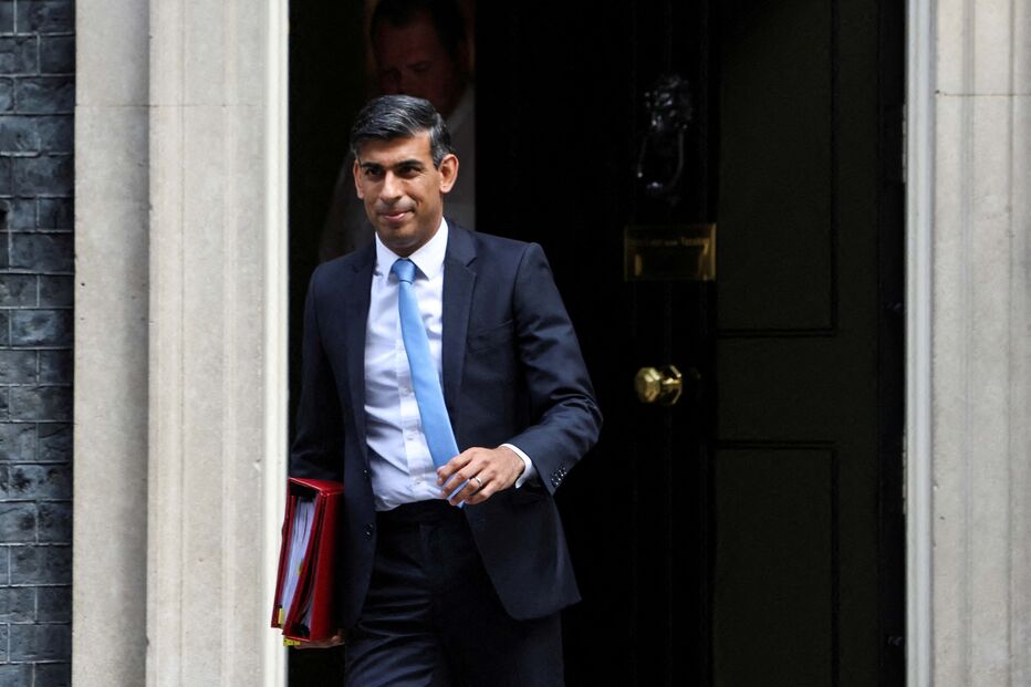 Rishi Sunak em Downing Street, em Londres