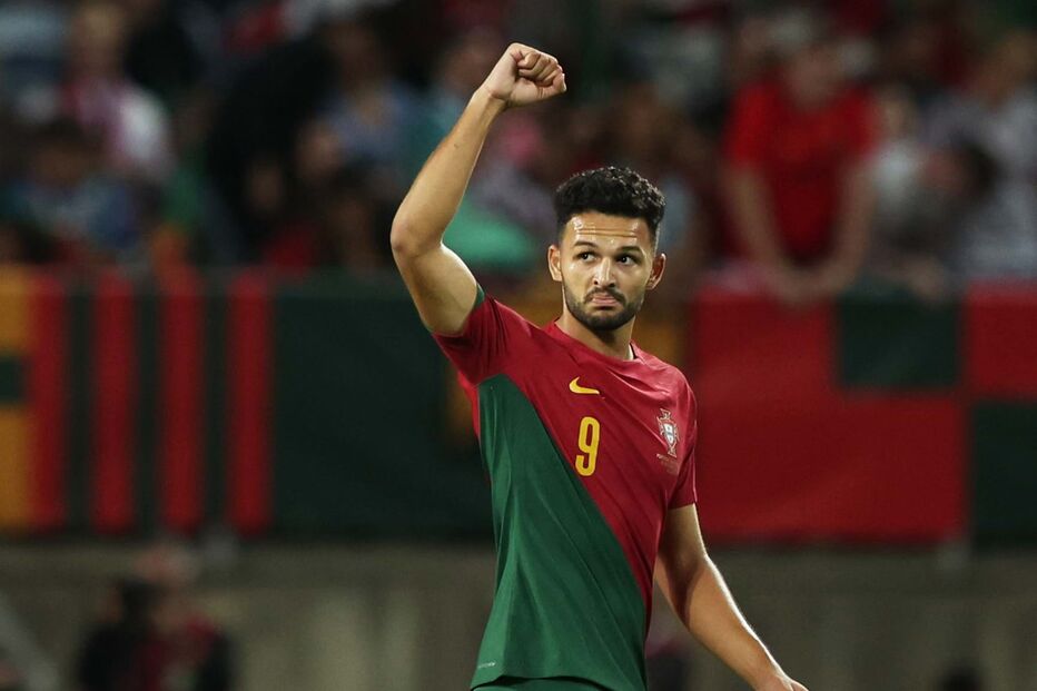 Gonçalo Ramos no jogo da seleção contra o Luxemburgo