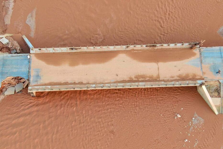 Rasto de destruíçao após tempestade 'Daniel' na Líbia