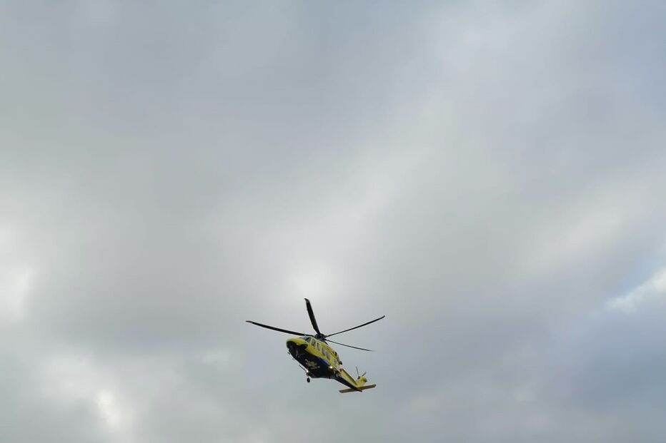 Helicóptero do INEM fez o transporte da vítima