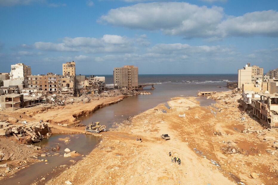 Efeitos das inundações na Líbia 
