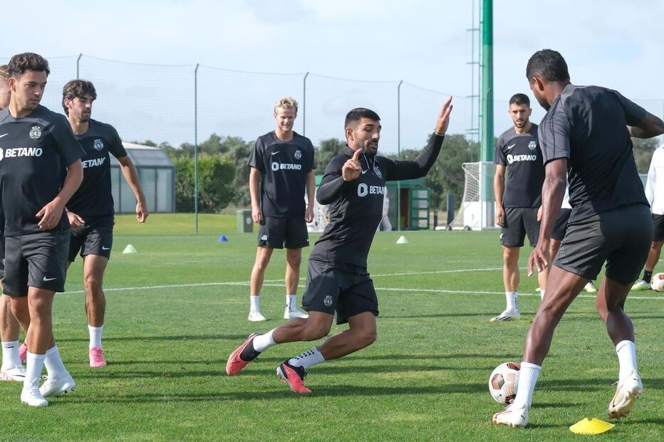 Sporting durante os treinos