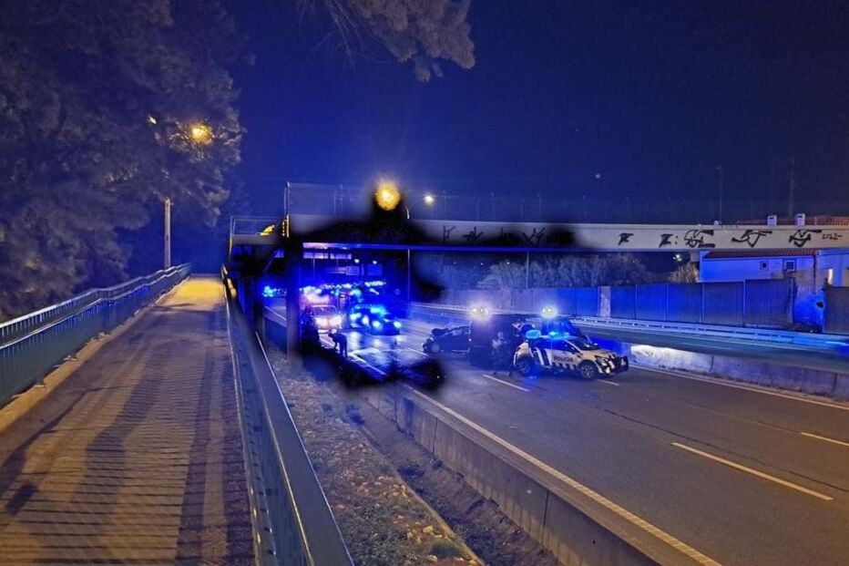 Polícia e civil feridos em colisão no IC19