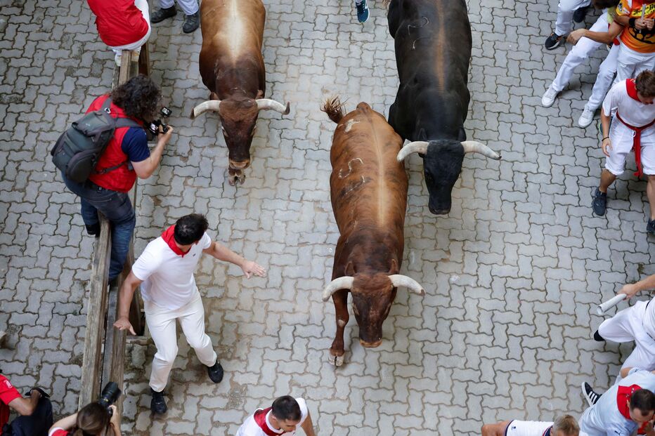 Festival de corrida de touros em Pamplona