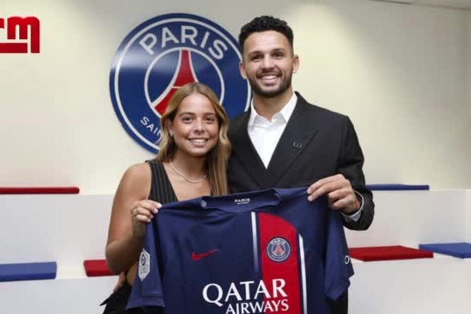 gonçalo ramos e namorada psg
