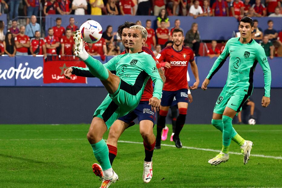Atlético de Madrid vence em casa do Osasuna e sobe a quinto em Espanha
