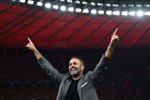 Artur Jorge, treinador do Sp. Braga, comemora vitória frente ao Union Berlim na Champions	