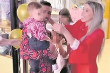 Sónia de Jesus e Vitó com os filhos
