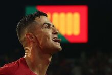 Cristiano Ronaldo no jogo com a Eslováquia