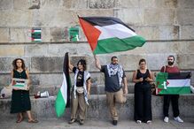 Quase cem pessoas em manifestação pela libertação da Palestina no Porto