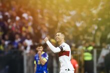 Cristiano Ronaldo no encontro frente à Bósnia