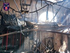 Interior da discoteca que ficou destruída após incêndio em Murcia