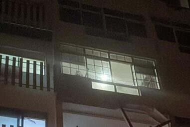 Varanda explode no Monte da Tapada em Agualva